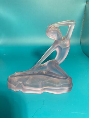 Vintage Curt Schlevogt Frosted Crystal Dancer Figurine